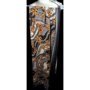 Scarflings Large Baroque Style Print Wool Scarf